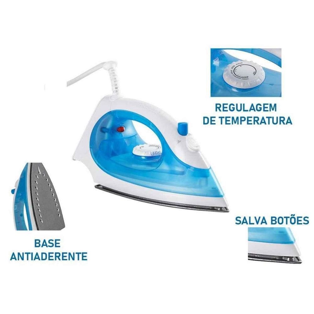 Kit 2 Ferros Passar Roupa Vapor a Seco 110v/220v - Agratto
