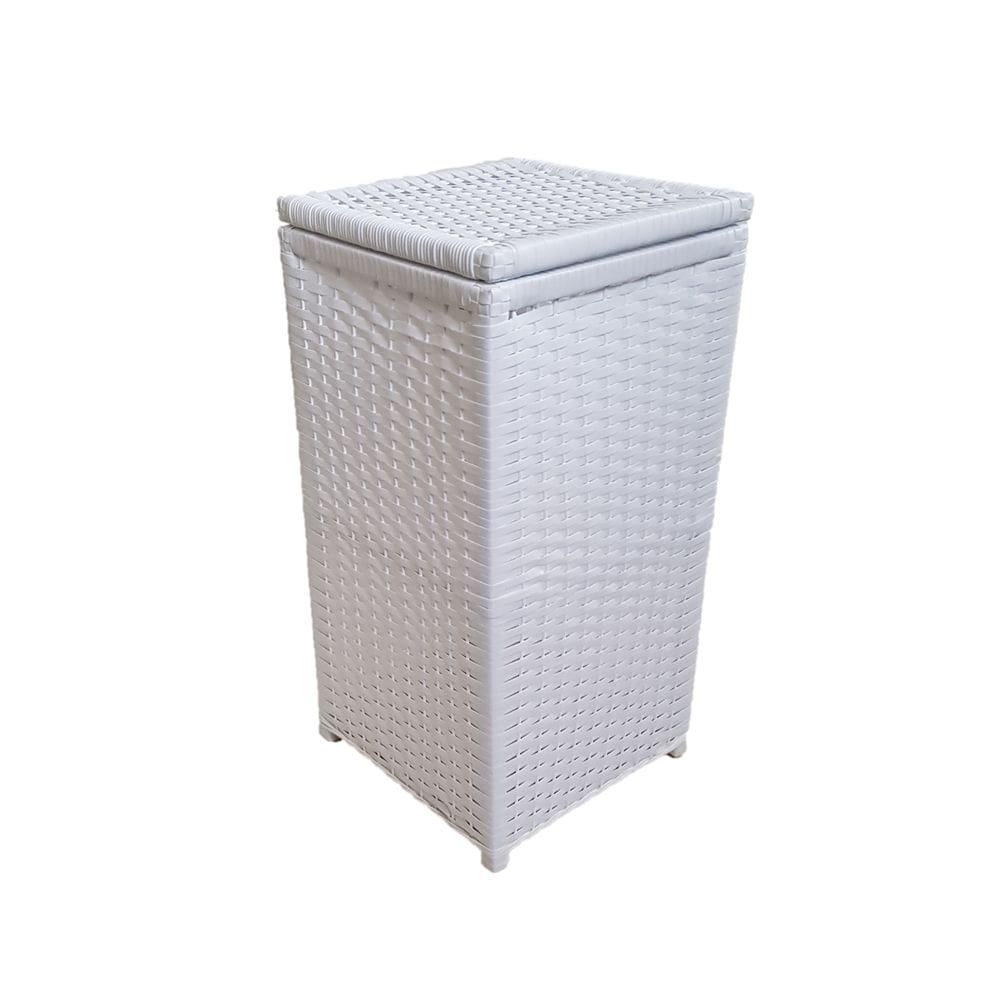 Cesto de Roupa Roupeiro Fibra Sintética 30x30x60 Branco