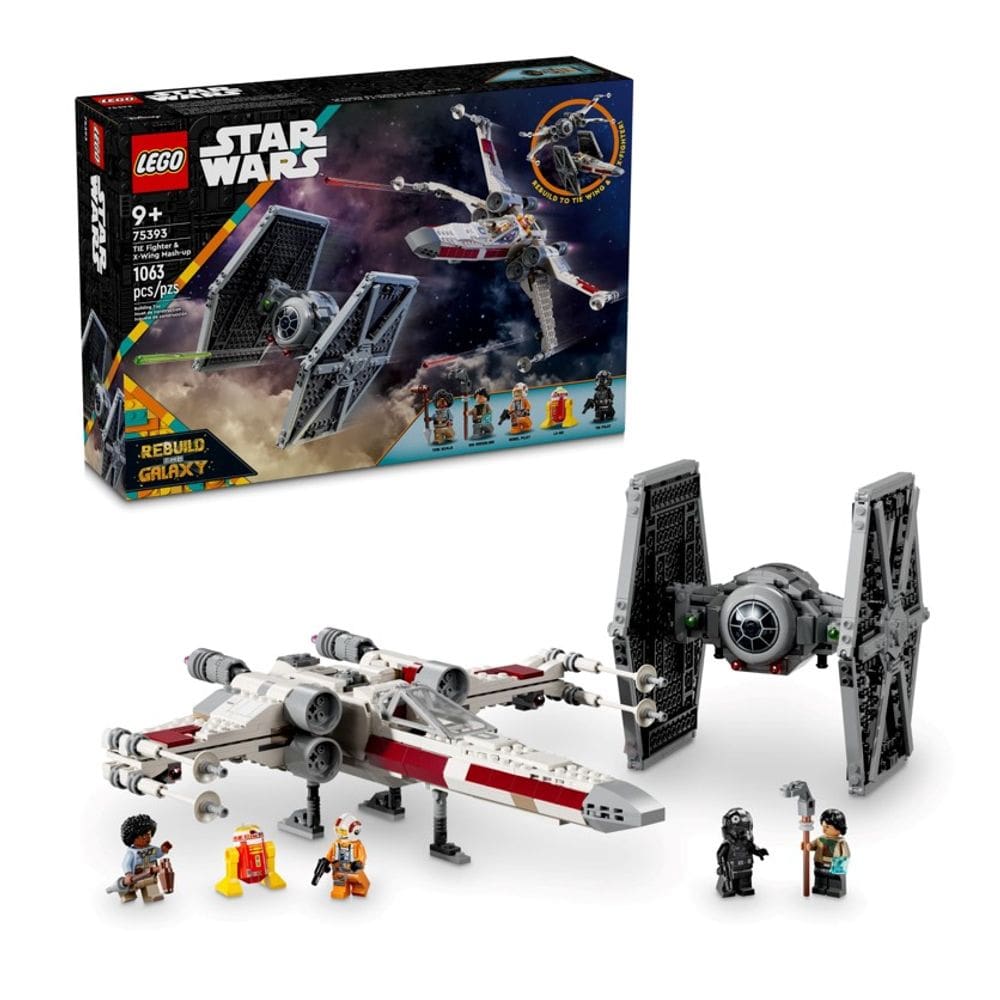 Lego Star Wars 75393 Mistura de TIE Fighter e X-Wing 1063 Peças