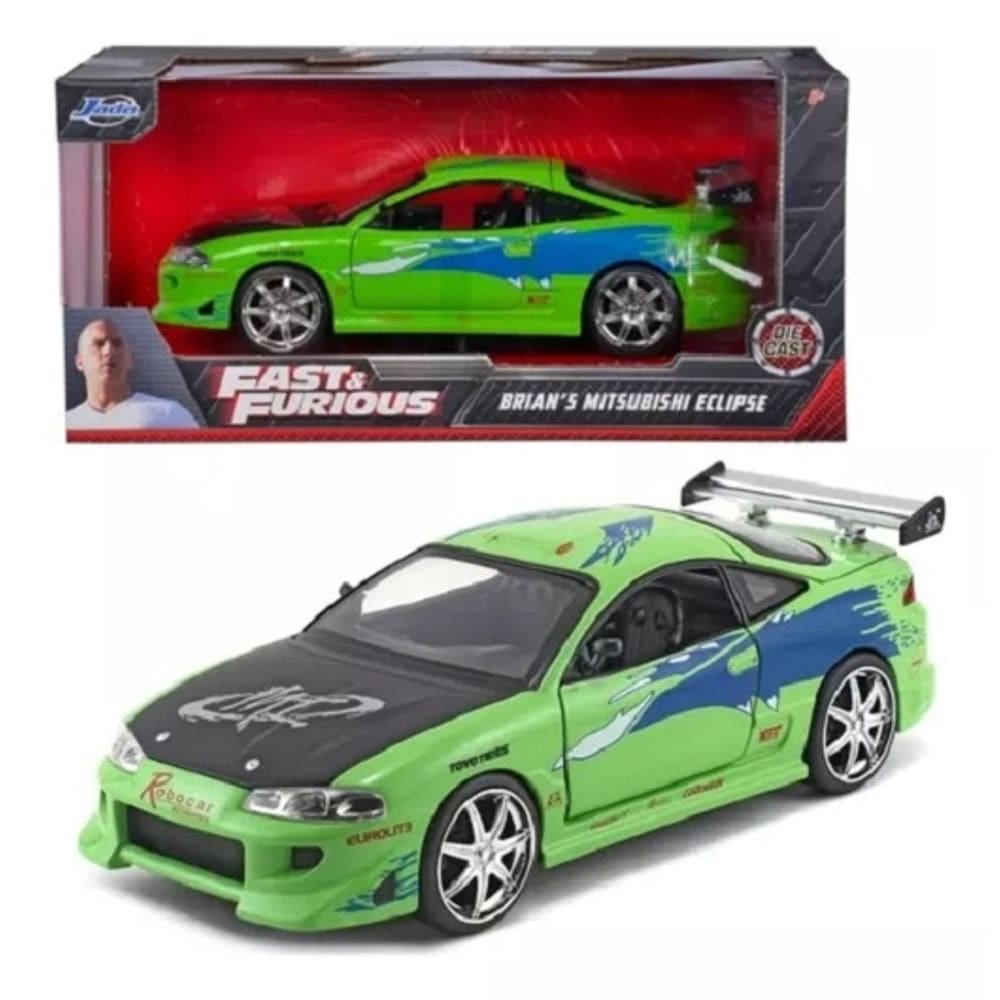 Velozes E Furiosos Mitsubishi Eclipse Brian`s 1/24 Com Caixa – Jada toys