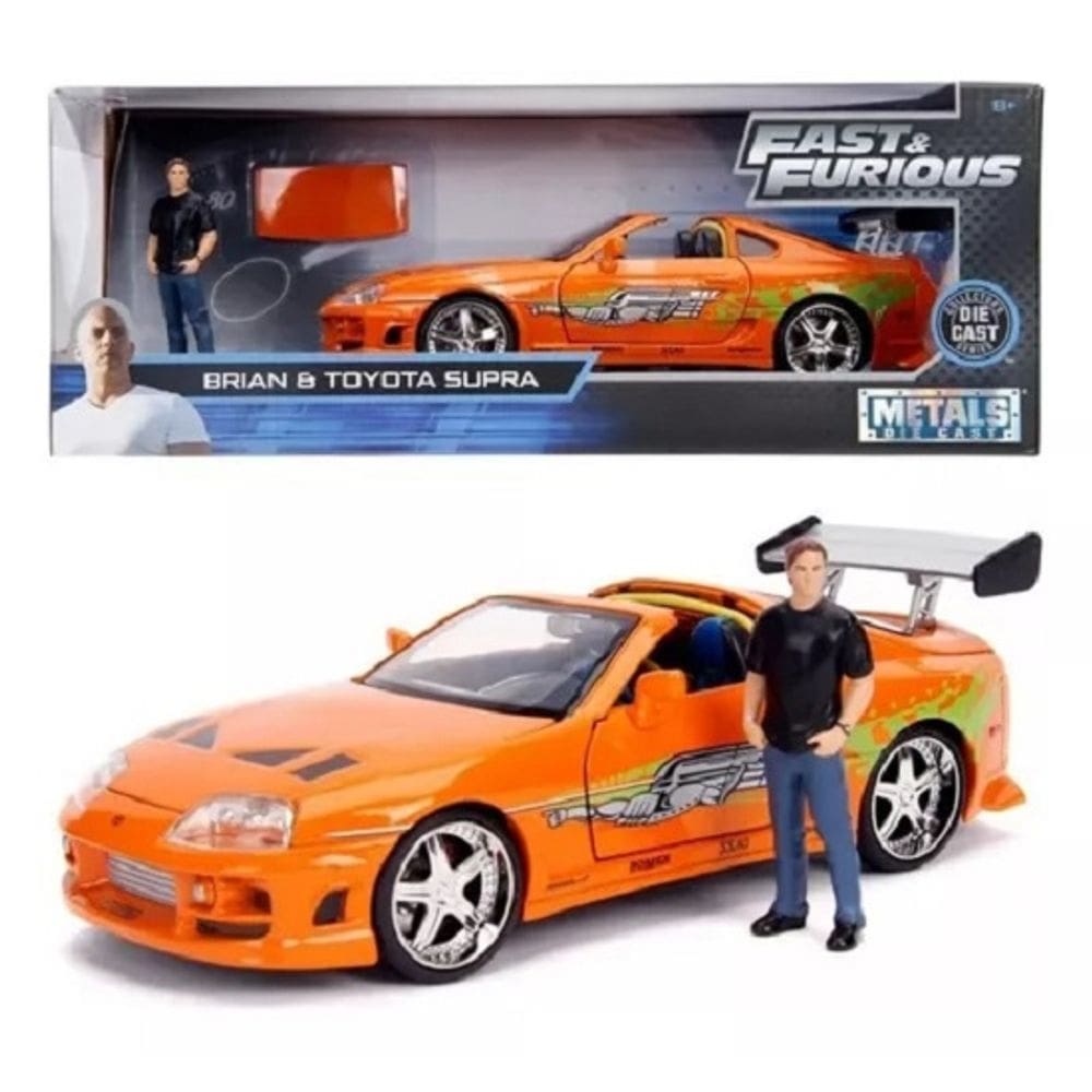 Velozes E Furiosos Toyota Supra Com Boneco Brian`s 1/24  – Jada toys