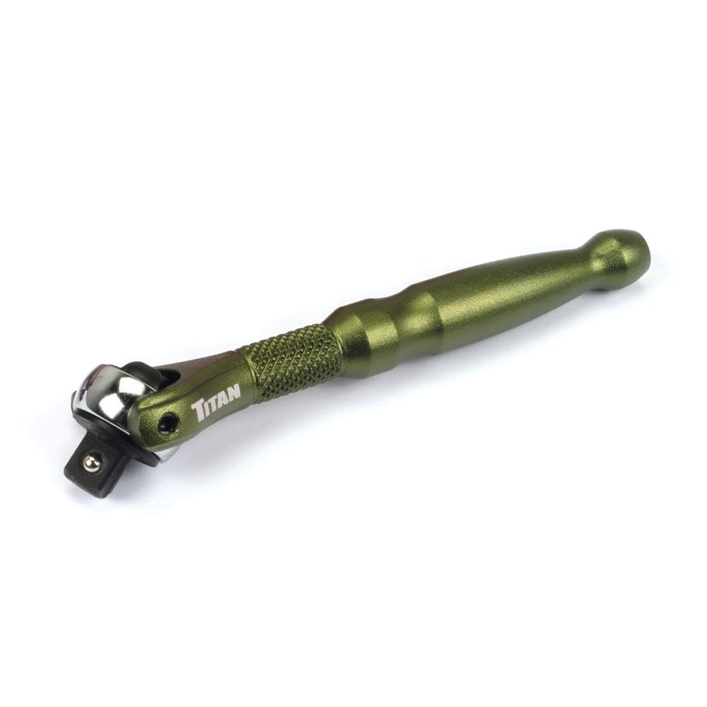 Unidade Ratchet Titan Tools 11324 1/4" x 4" verde de 90 dentes