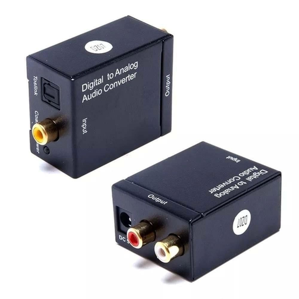 Conversor Óptico para RCA - 2 Canais - Compatível com TVs