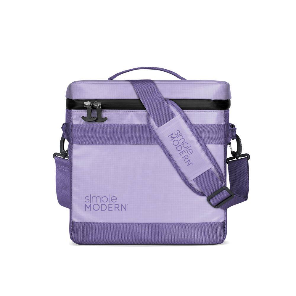 Bolsa térmica Simple Modern Day para 12 latas de lavanda elétrica de 11 litros