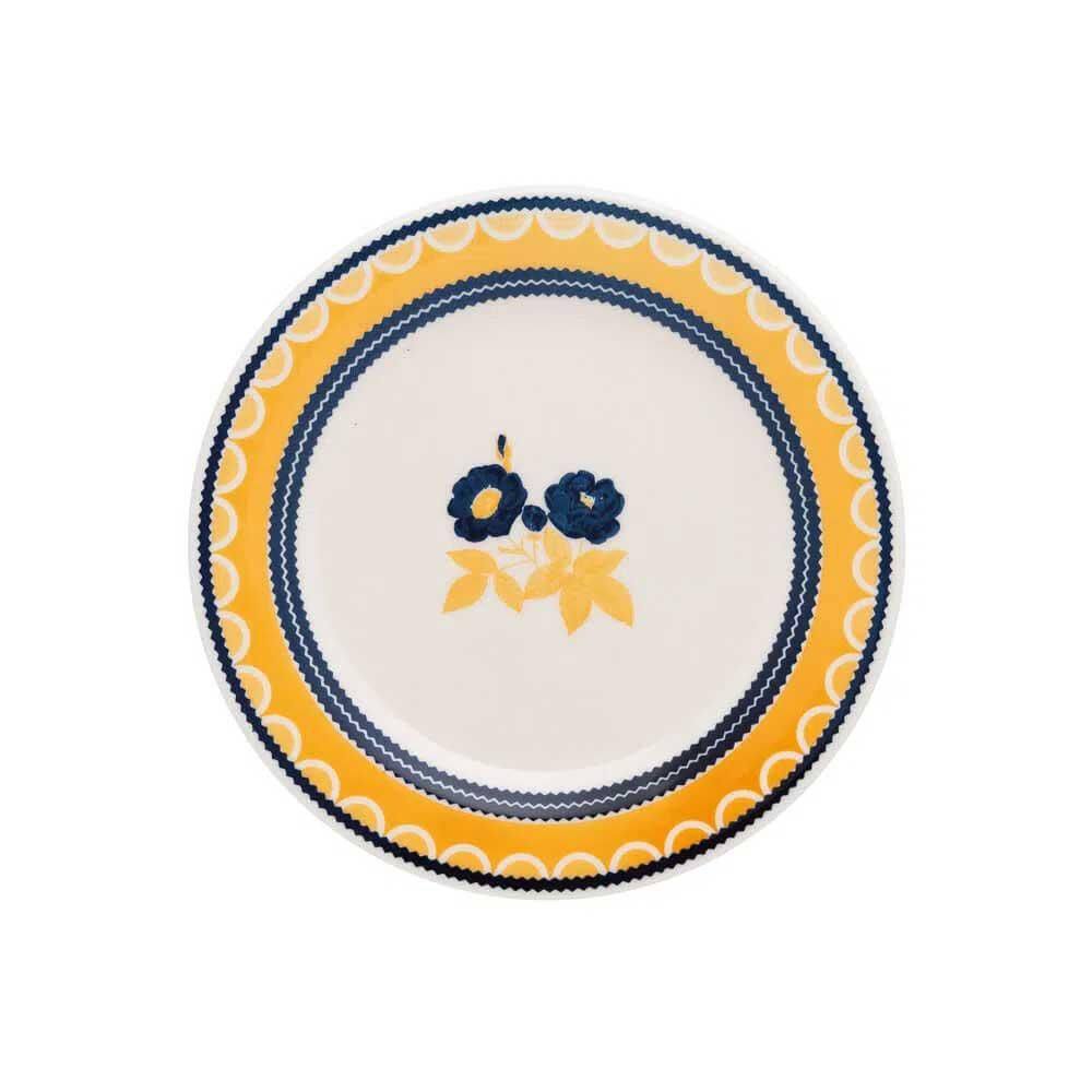 Prato Para Sobremesa De Cerâmica Donna Giardino 18Cm Oxford