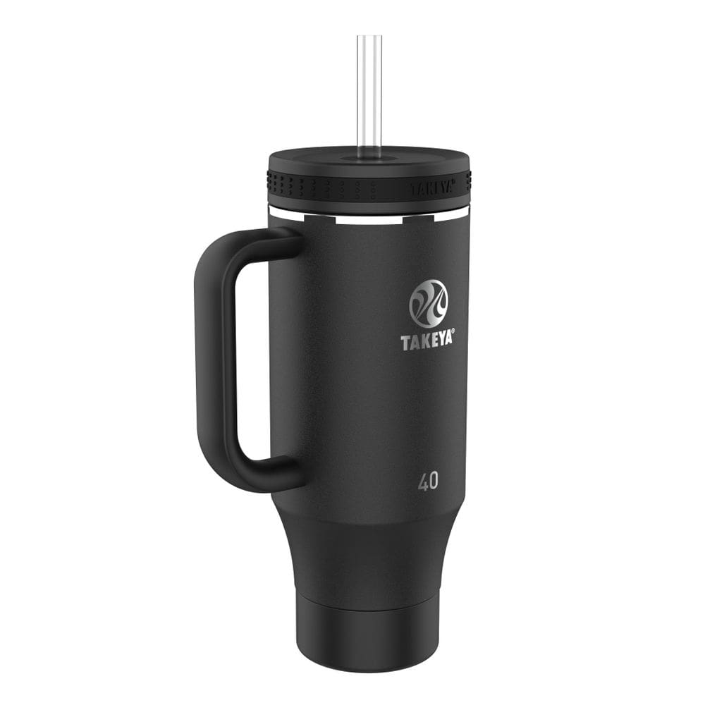 Copo Takeya de aço inoxidável de 1,2 L com tampa, 2 canudos Onyx