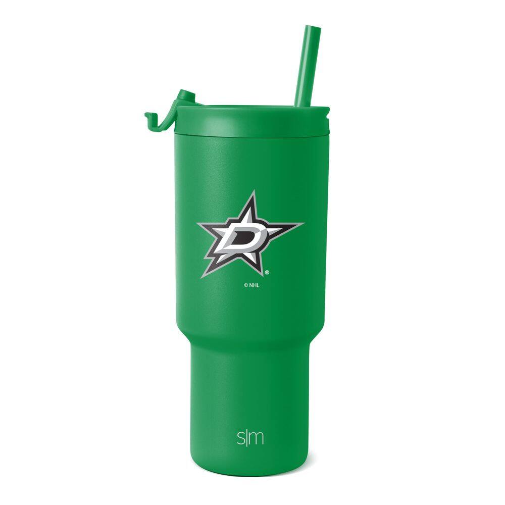 Copo Simple Modern NHL Dallas Stars 900 ml com tampa e canudos