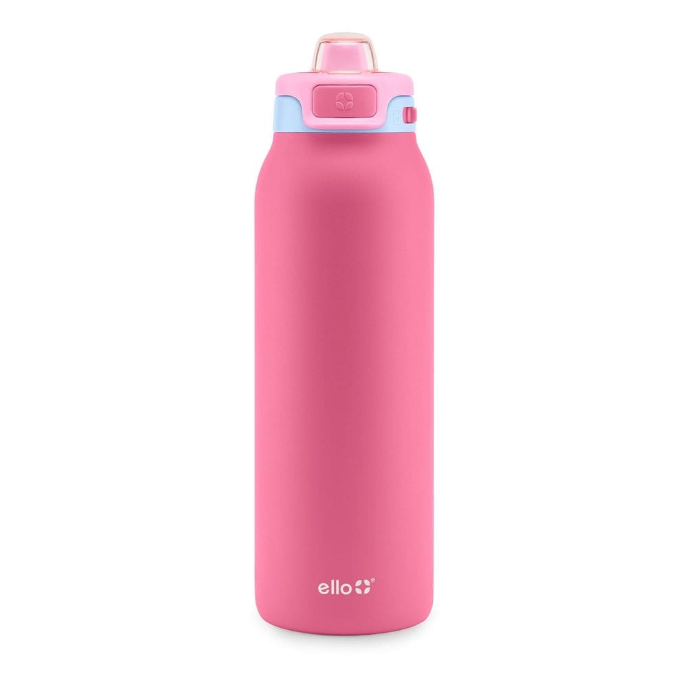 Garrafa de água Ello Pop & Fill 946ml em aço inoxidável Cherry