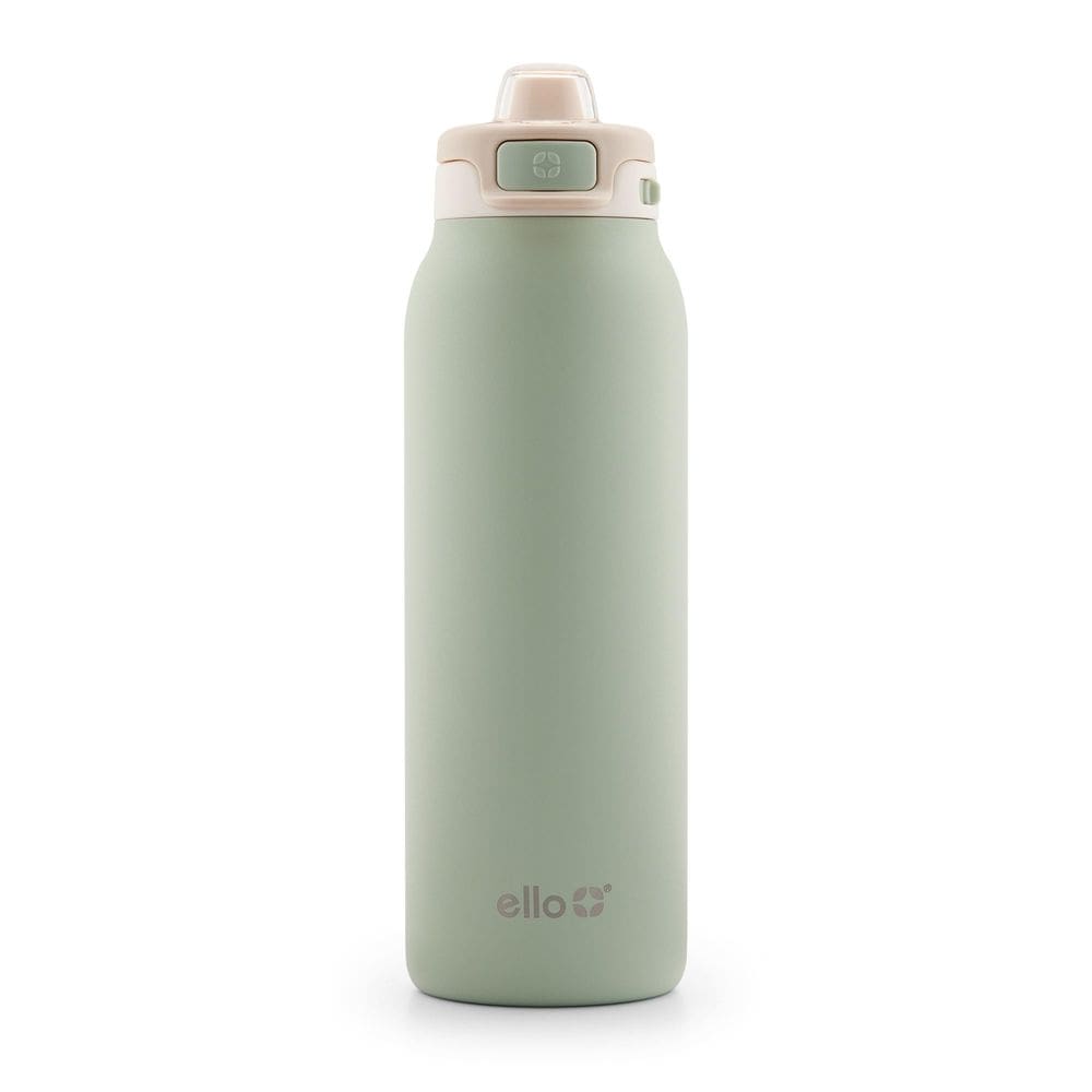 Garrafa de água Ello Pop & Fill 946ml de pistache de aço inoxidável