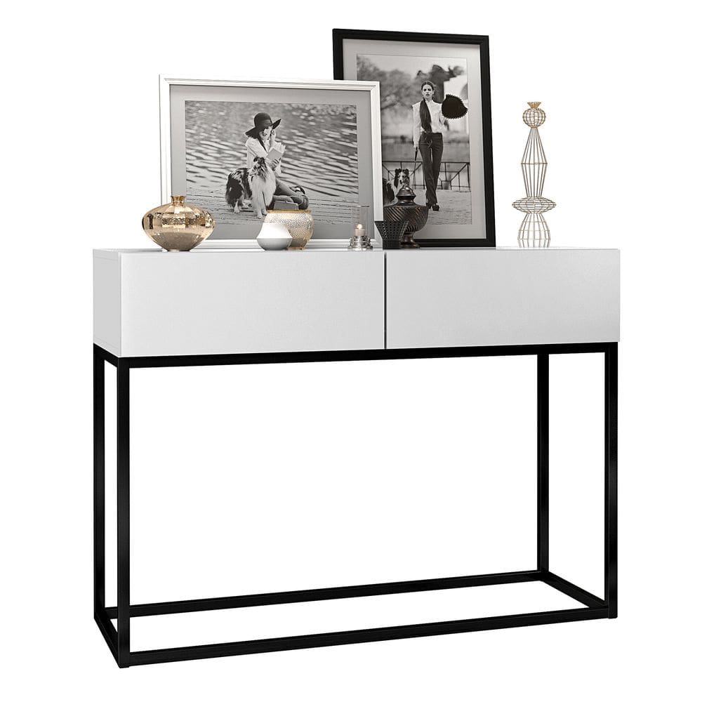 Aparador Buffet Eros 90cm Estilo Industrial Base de Ferro Preto