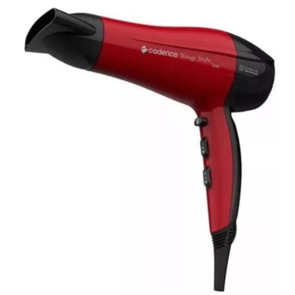 Secador de Cabelos Cadence 1200W 3 Temperaturas 2 Velocidades Vermelho 127V