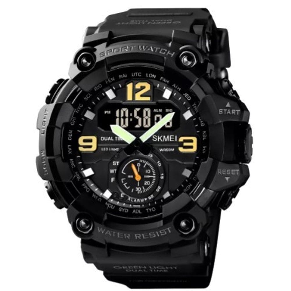 Relogio Masculino SKMEI 52mm Esportivo Resistente Agua Preto