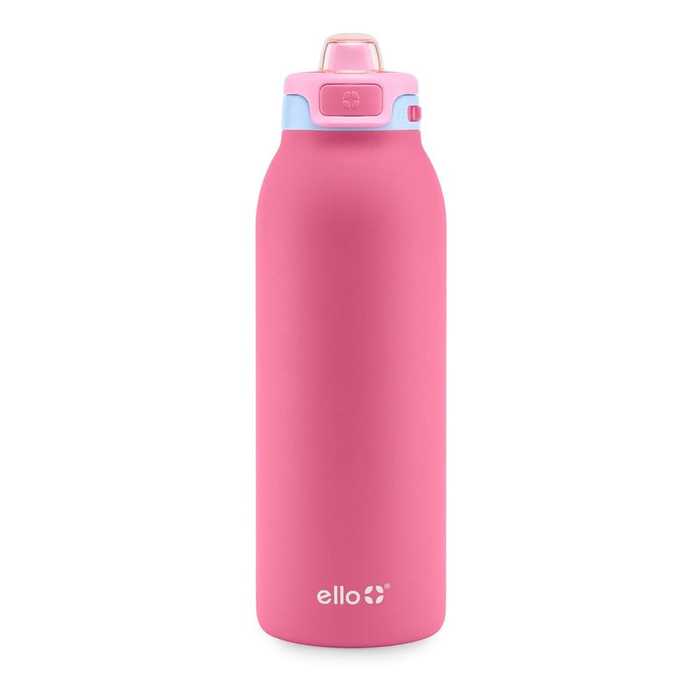 Garrafa de água Ello Pop & Fill 1,2 L em aço inoxidável Cherry Breeze