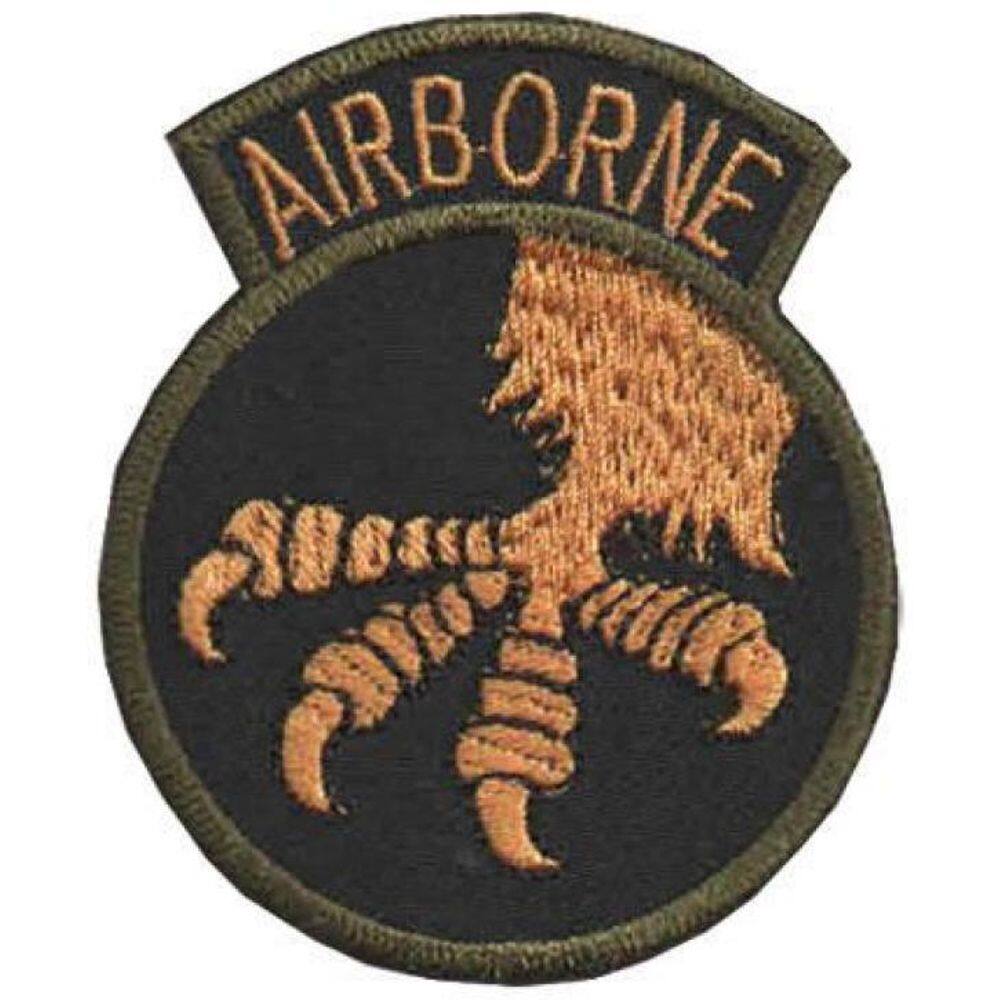 Patch Bordado Airborne Garra Com Fecho De Contato