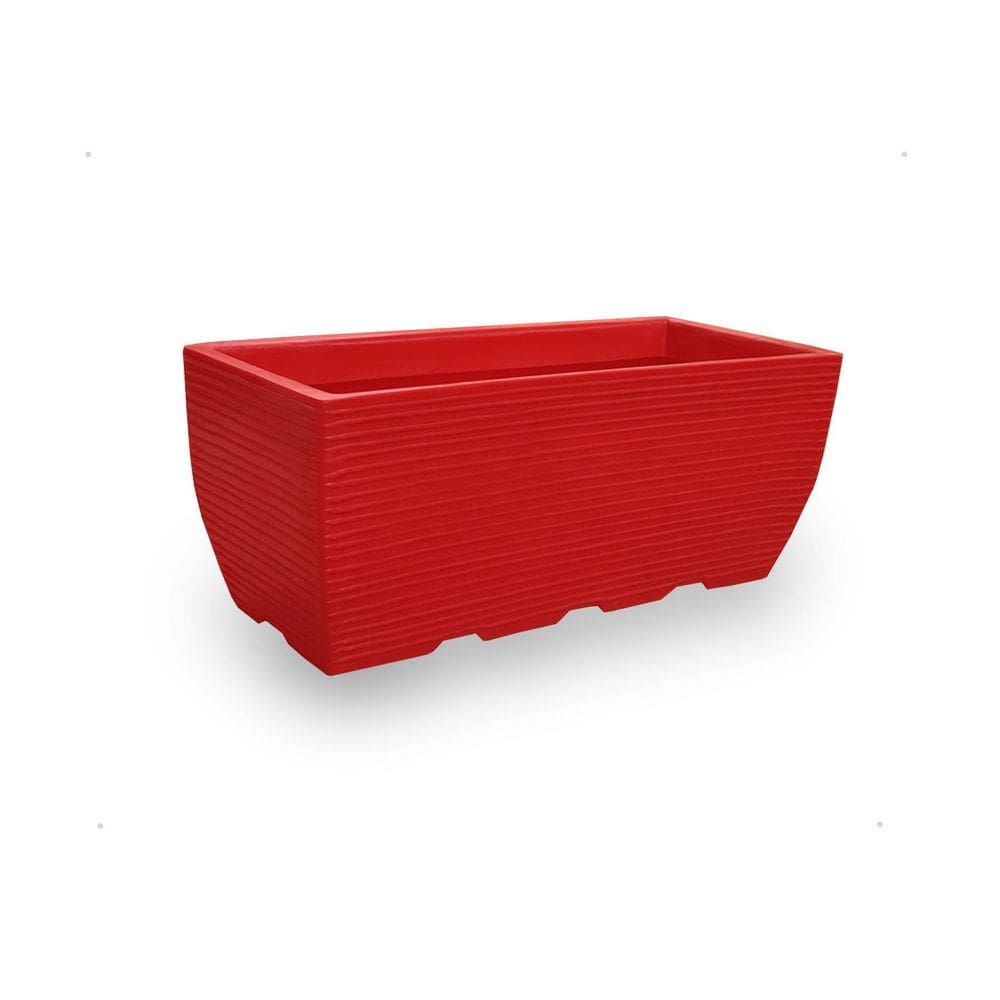 Vaso D Planta Jardineira Floreira Polietileno 60X25 Vermelho