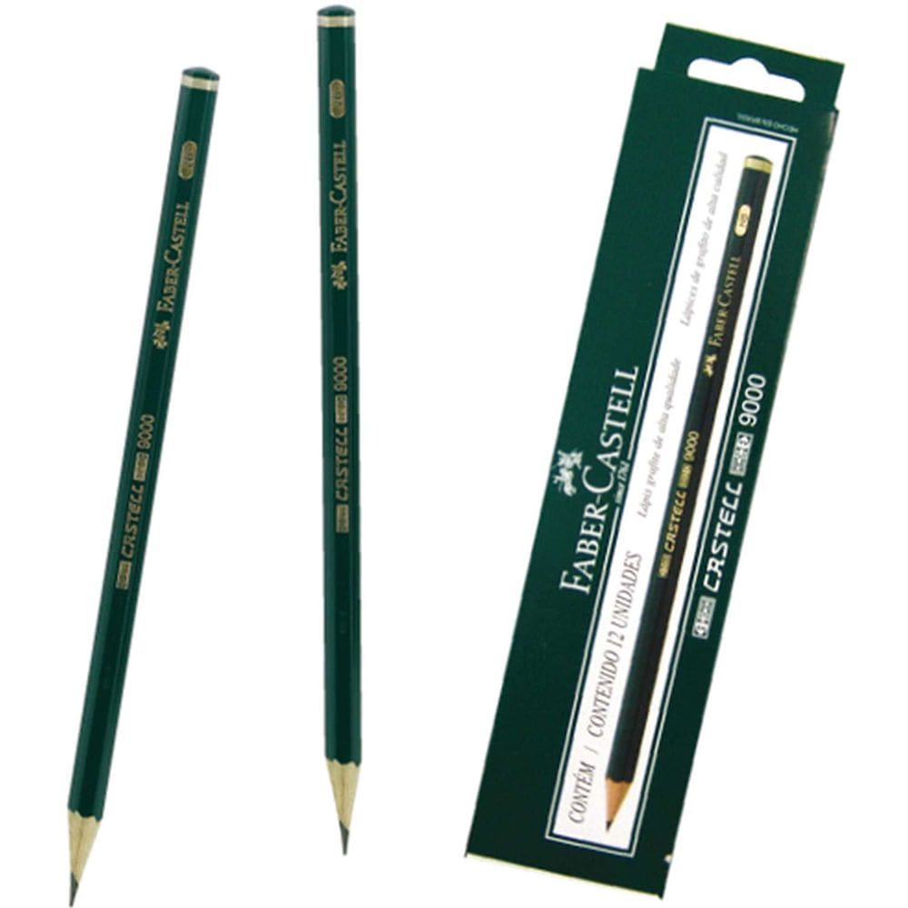 Ecolápis Grafite Faber Castell 9000 6B - 12 Un