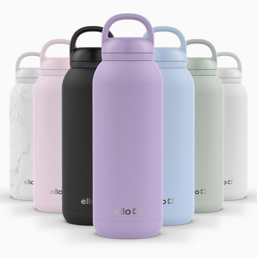 Garrafa de água Ello Cooper Twist 1.2L em aço inoxidável lilás