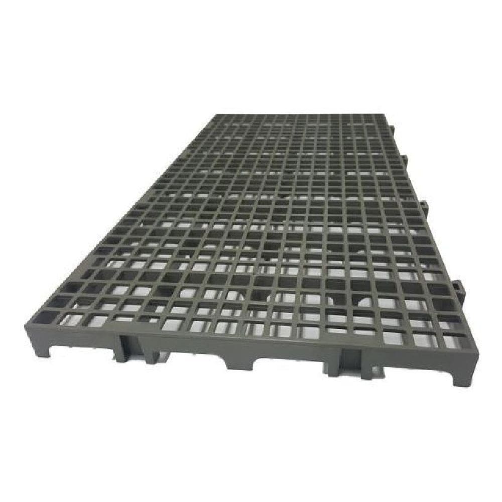 Kit 10 Pisos Plastico Cinza Estrado 50X25Cm