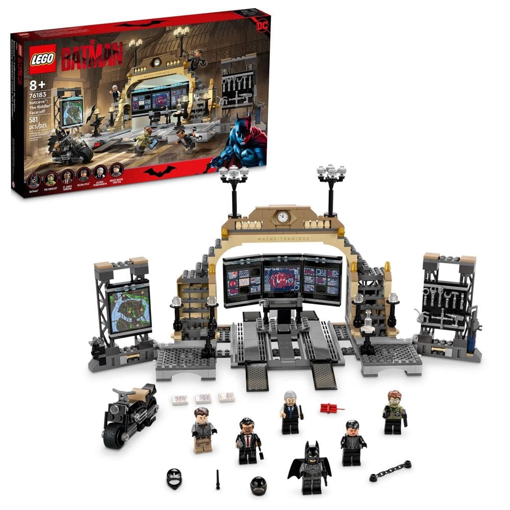Kit de construção LEGO DC Batman Batcave: The Riddler Face-Off