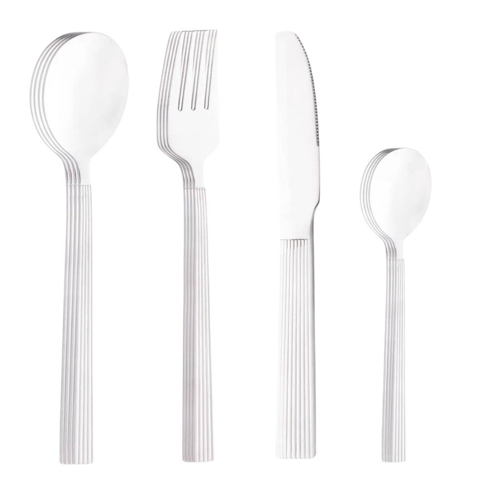 Faqueiro Em Inox Athenas Com 16 Peças Lyor Prata