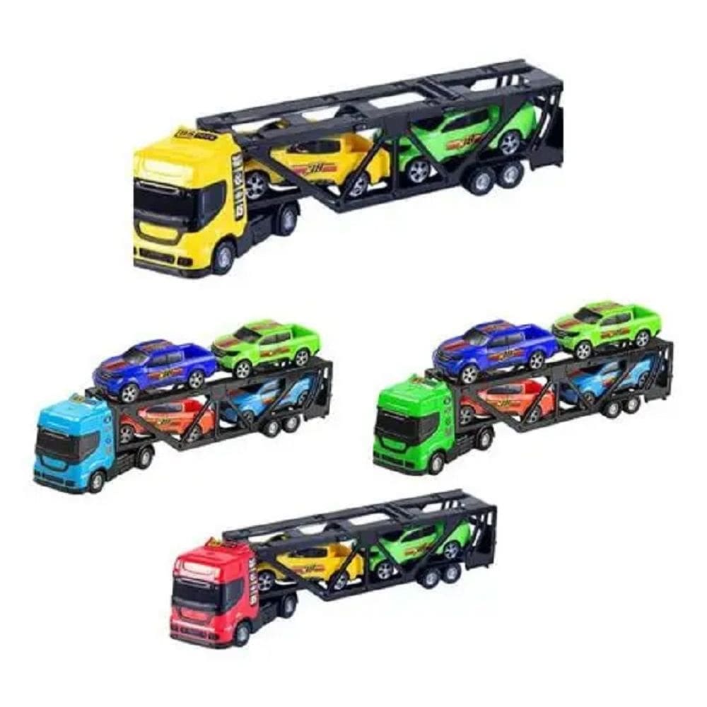 Mini Cegonheiro Com Carrinhos - Colorido - Bs Toys