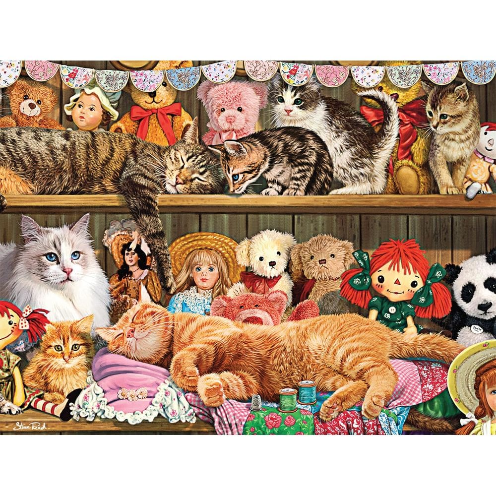 Quebra-cabeça Buffalo Games Cabinet Cats 750 peças