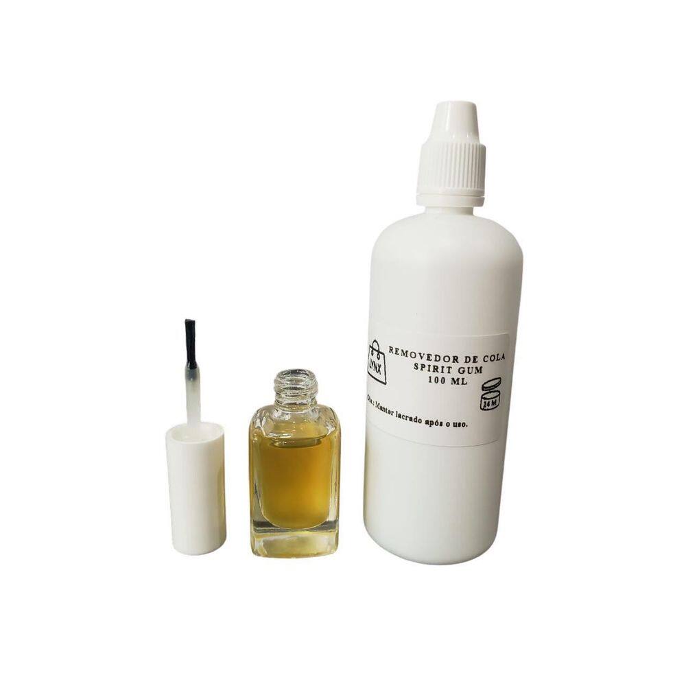 Kit Cola Spirit Gum Verniz 10Ml E Removedor 100Ml