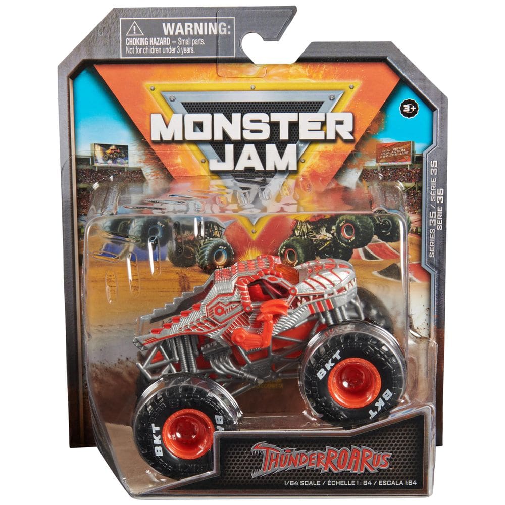 Monster Truck de brinquedo Monster Jam ThunderRoarus 1:64 fundido sob pressão