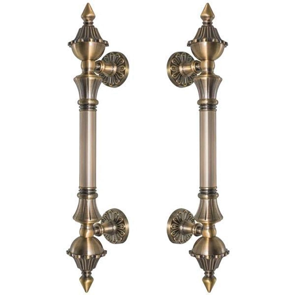 Puxador Duplo 335mm Bronze Antigo Porta Pivotante