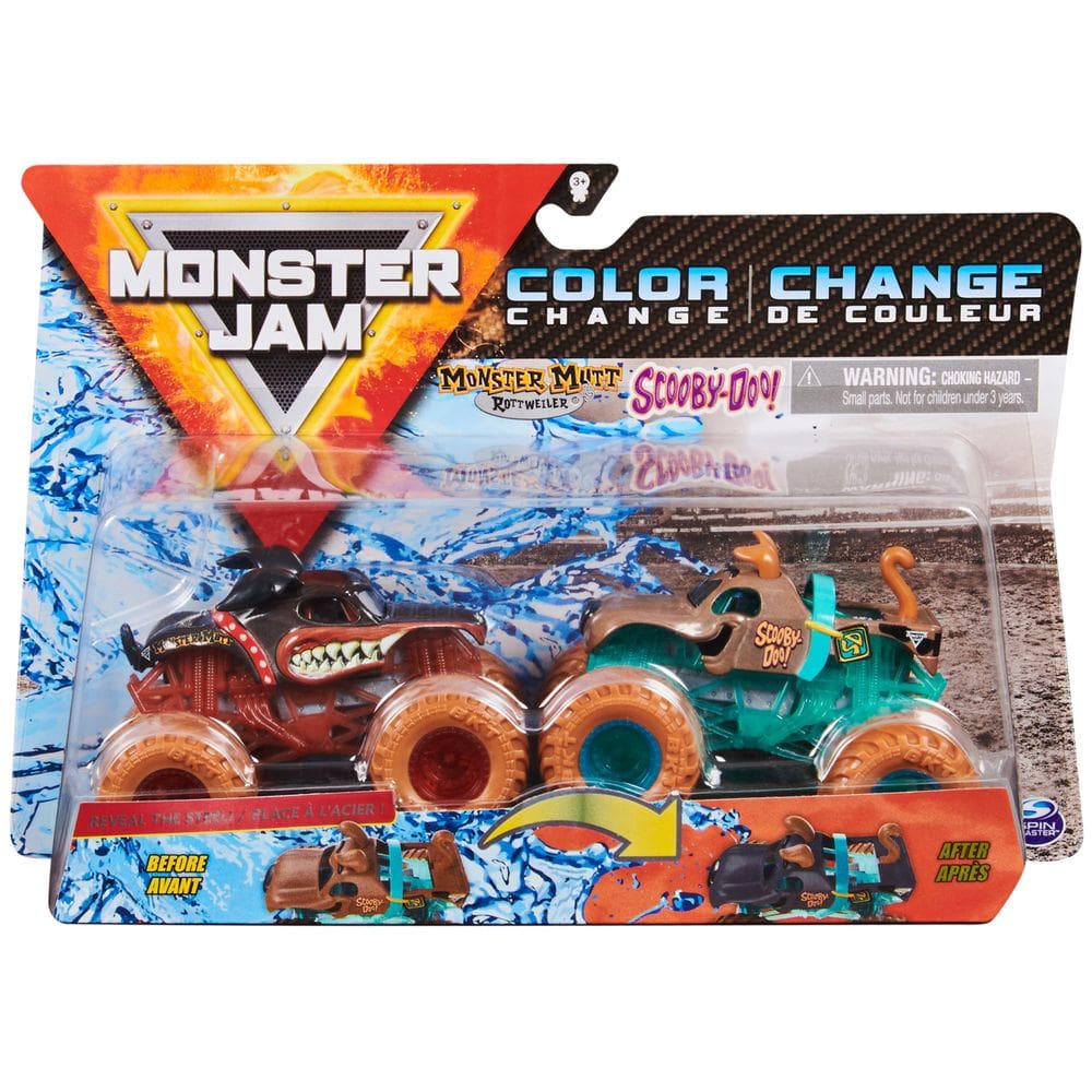 Brinquedo Monster Jam Monster Mutt Rottweiler vs. Scooby Doo 1:64