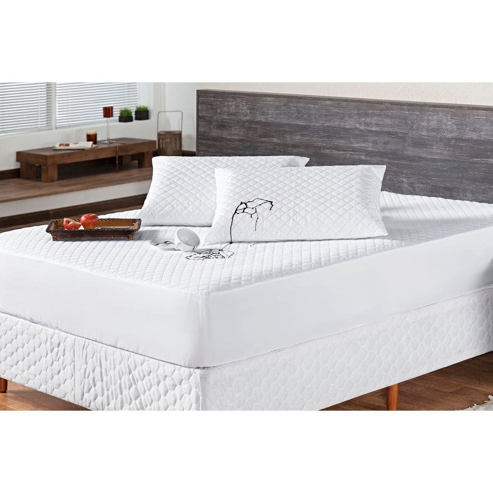 Protetor Colchão 1,88m x 1,38m x 25cm Poliéster Impermeável