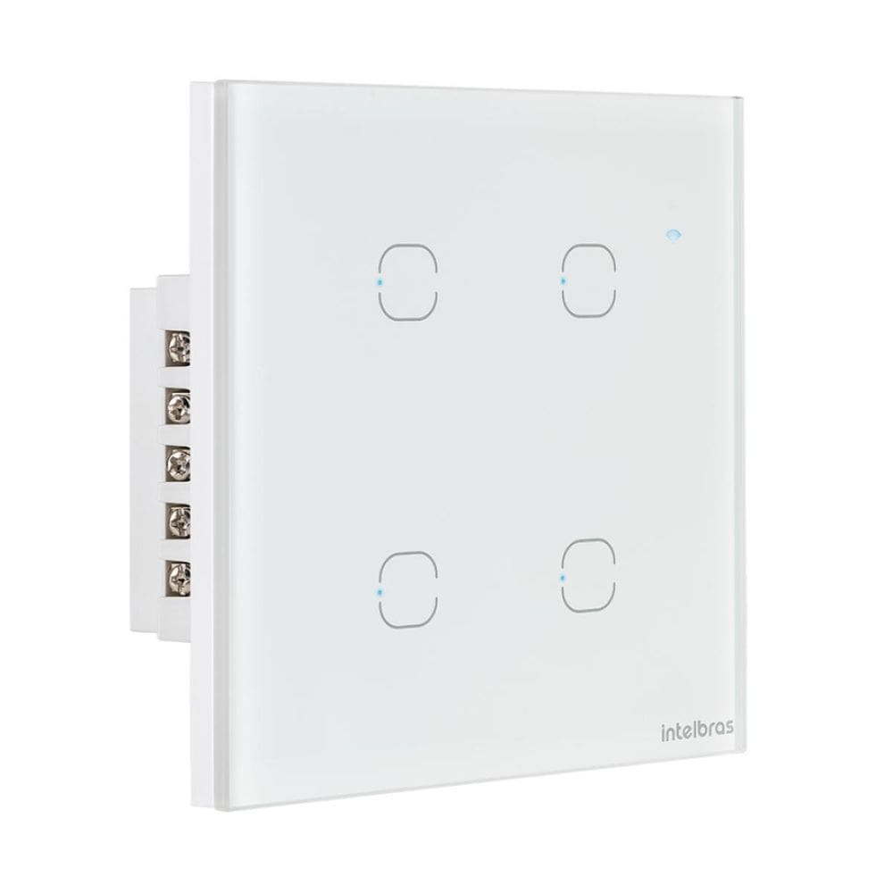 Interruptor Smart Wifi Touch Branco Ews 1004 Intelbras