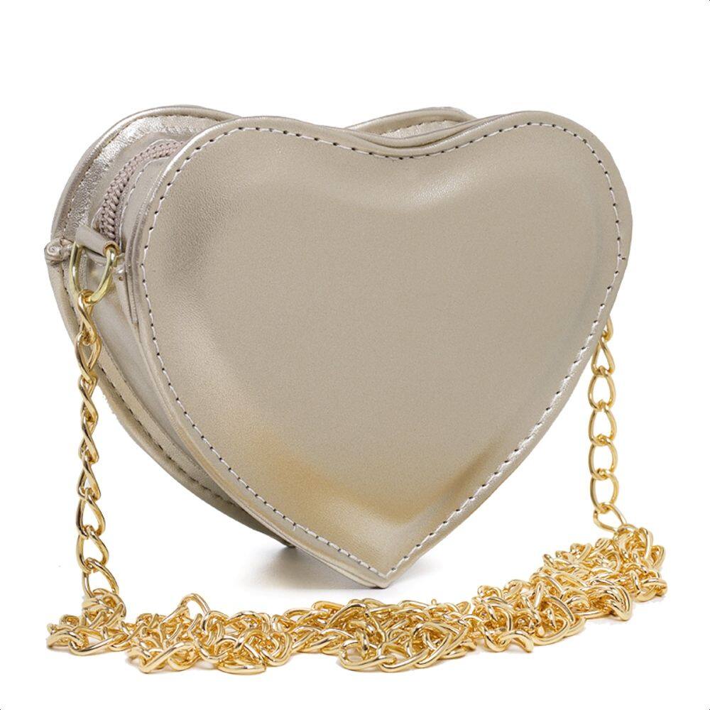 Bolsa Feminina Transversal em Formato de Coração Elegância e Dia a Dia
