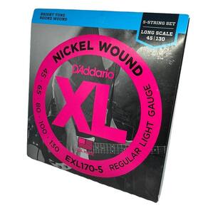 Jogo De 5 Cordas Contrabaixo D`Addario Exl170-5 Nickel Wound