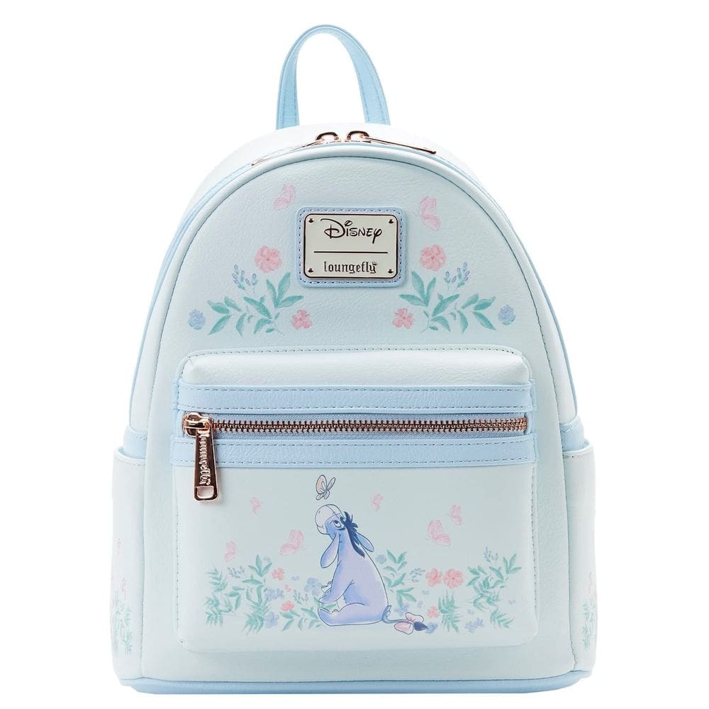Mochila Loungefly Eeyore Mini Bolsa Azul Floral para Mulheres