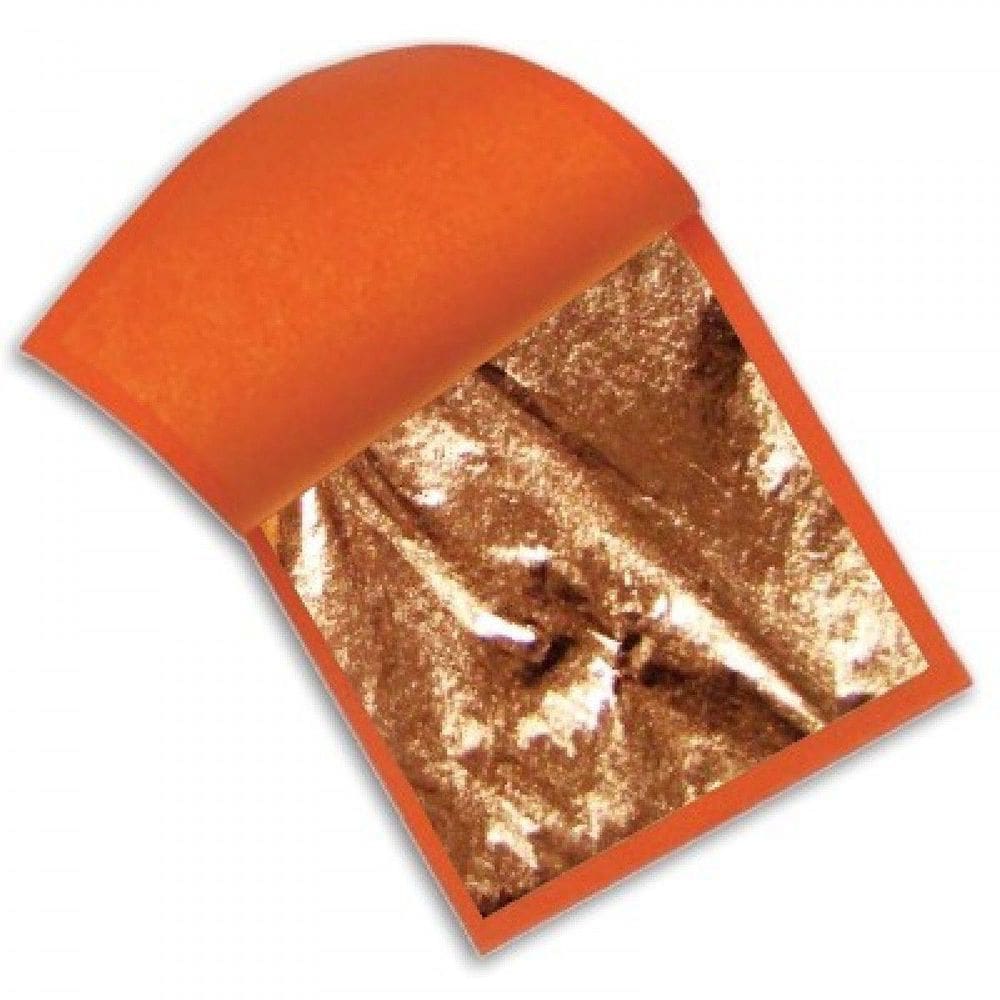 Folha De Cobre Para Restauro 14X14Cm 25 Folhas  Imitação