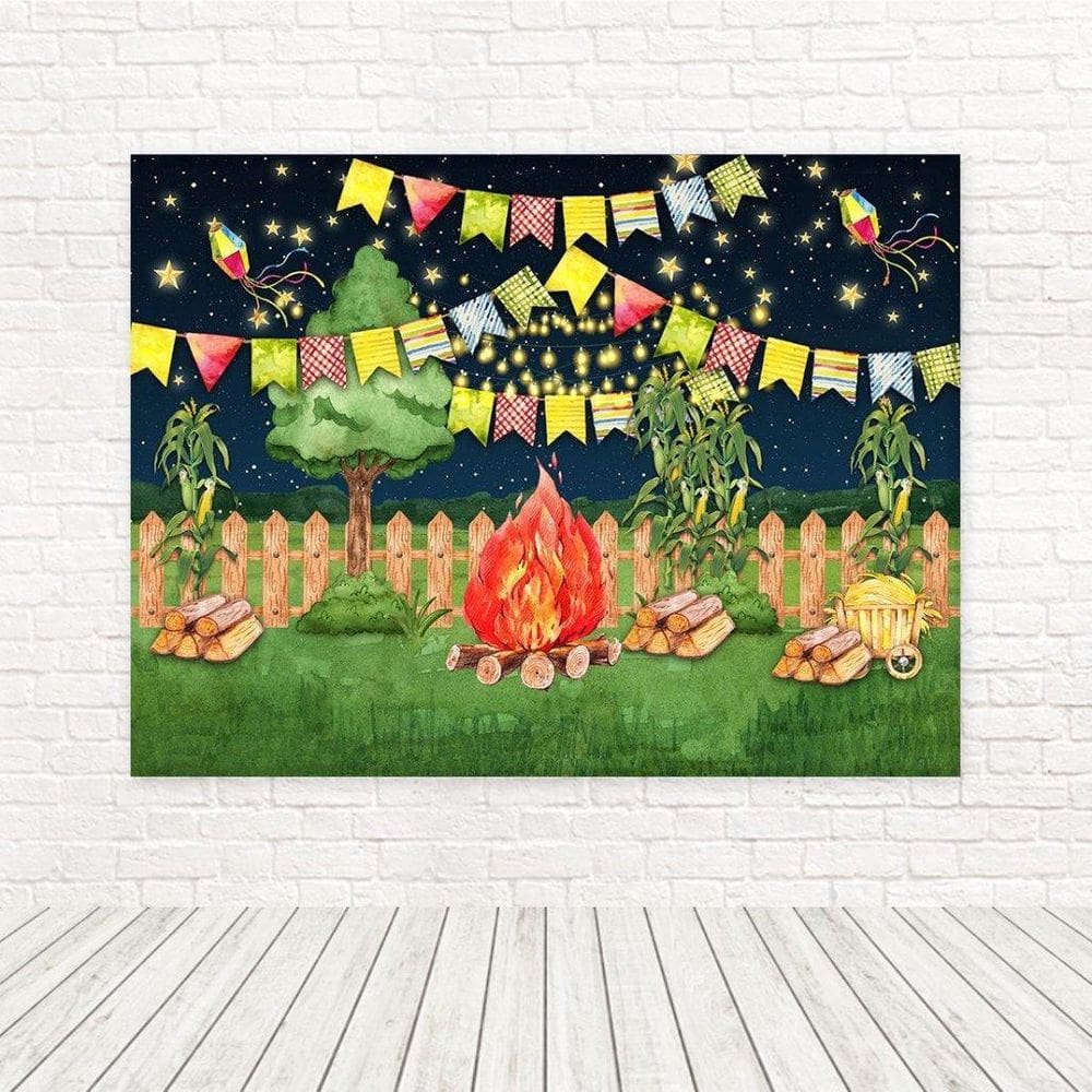 Painel Retangular Tecido 3D Junino 2,00 X 1,50 Frt-5339