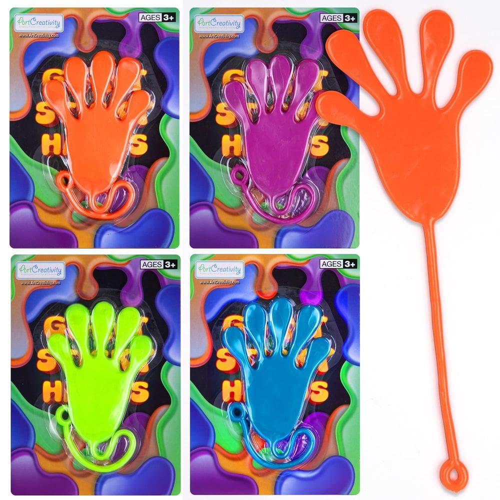 Sticky Hands ArtCreativity Giant de 30 cm para crianças, pacote com 4 cores
