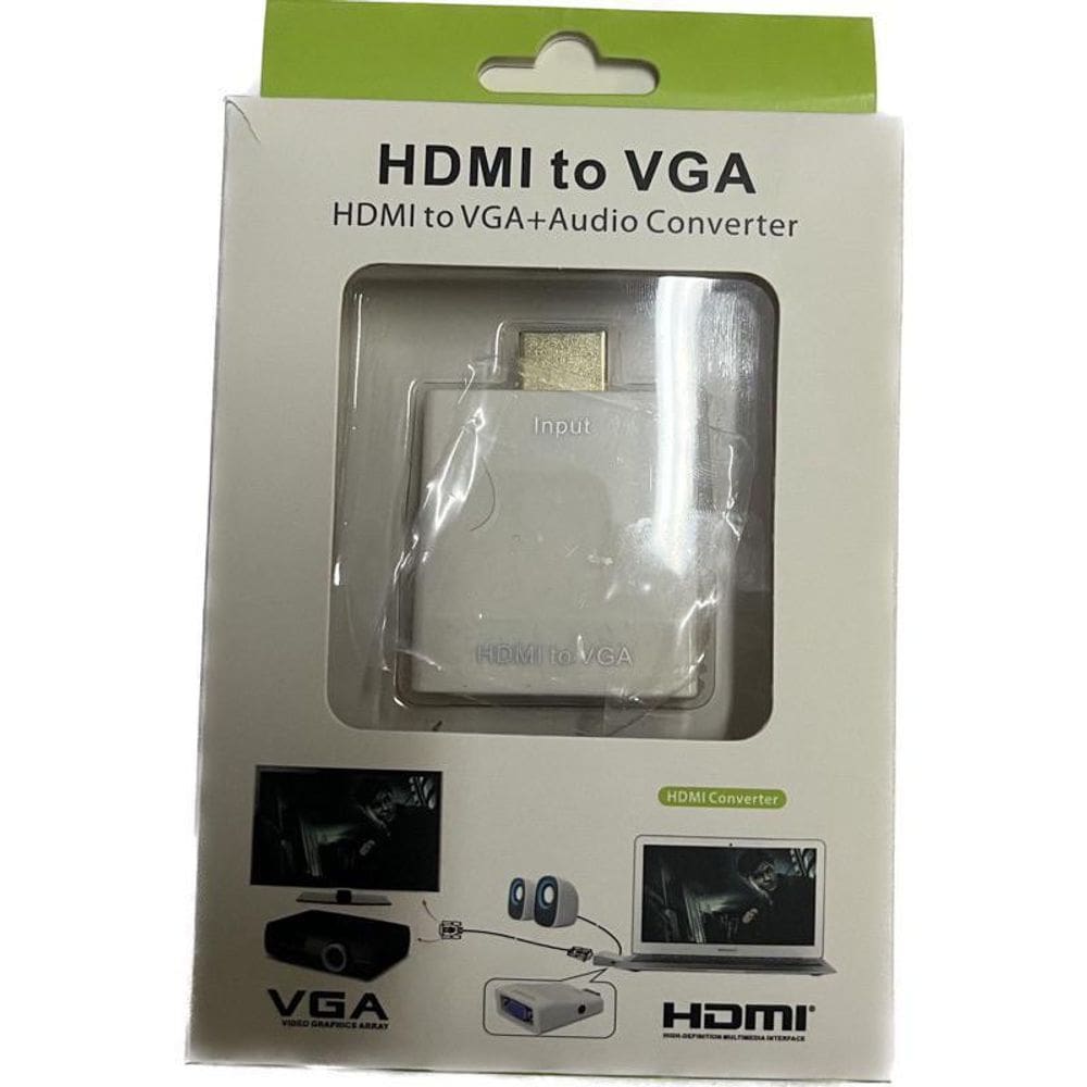 Conversor Hdmi Para Vga Branco Na Caixa