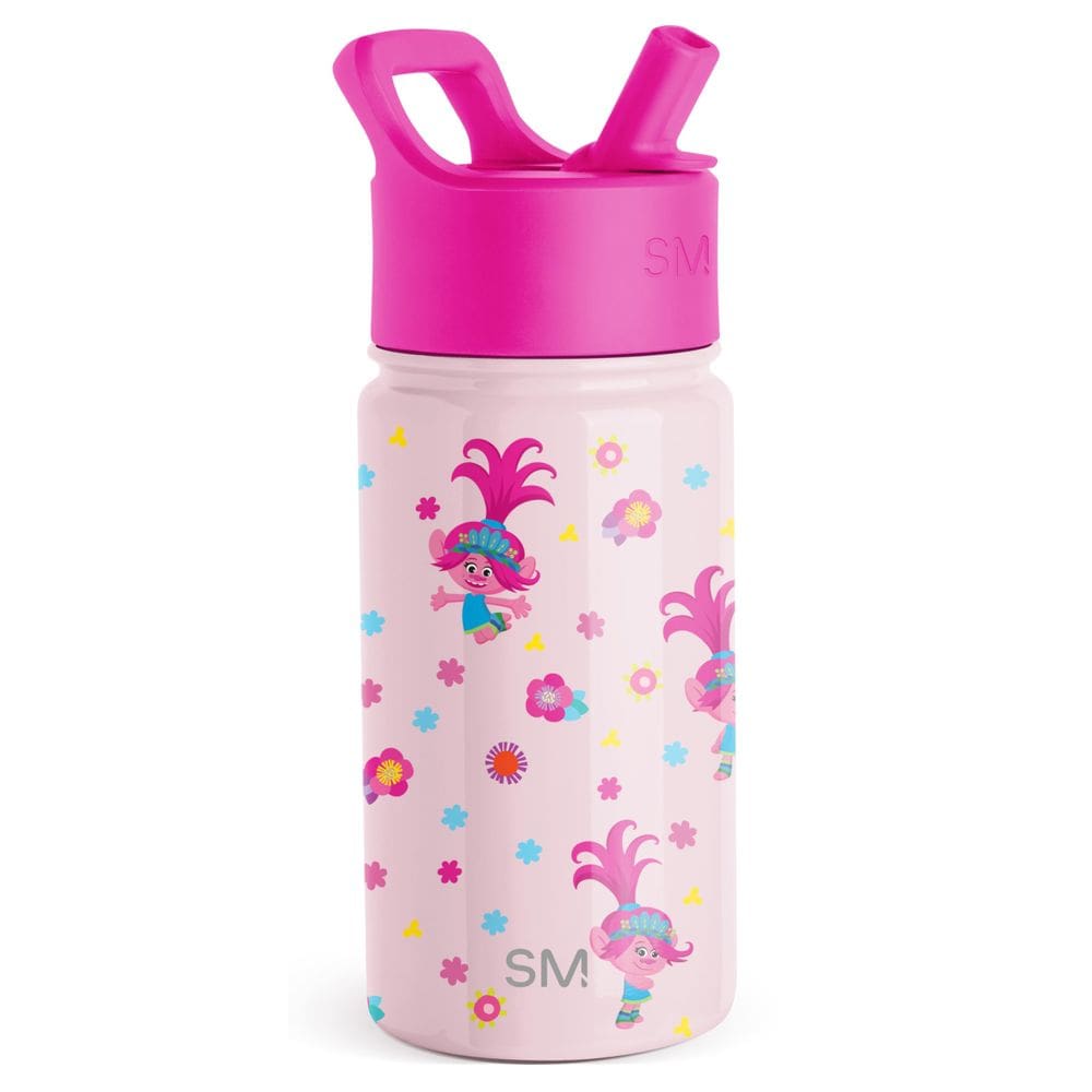 Garrafa de água Simple Modern Trolls Kids com canudo 414ml