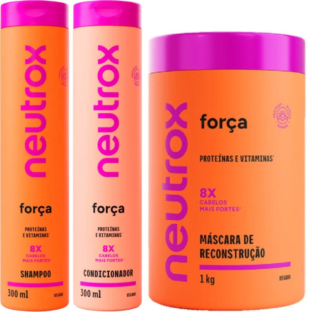 Shampoo e Condicionador Neutrox Força + Máscara de Reconstrução
