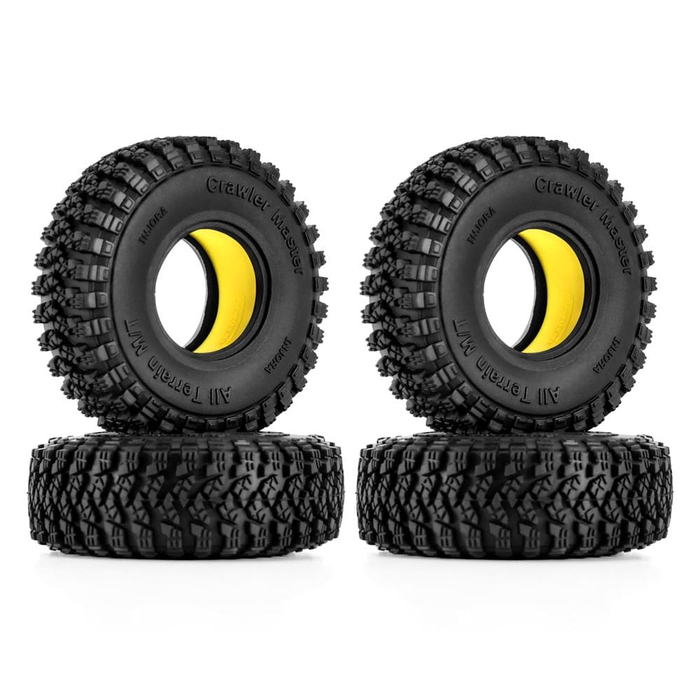 Pneus e insertos para carro de esteira 1/18 1/24 TRX4M SCX24 RC