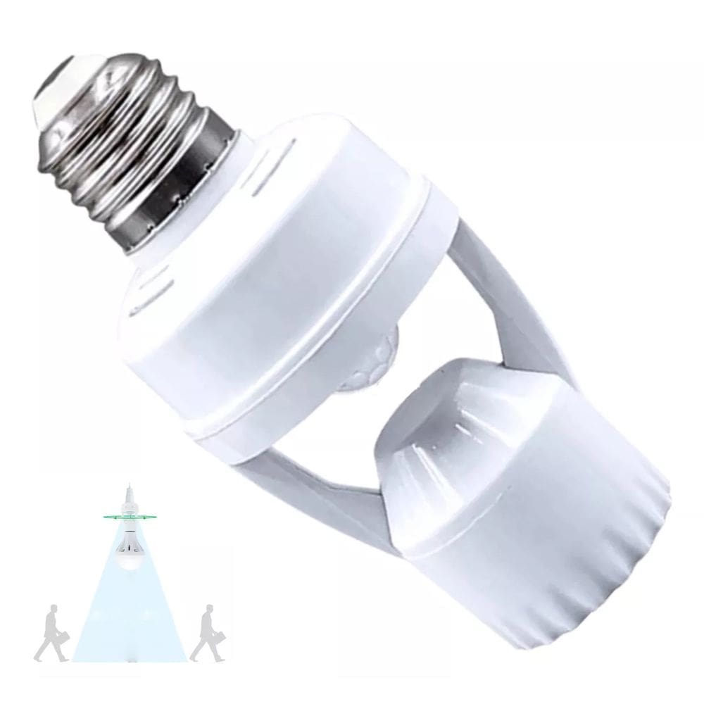 Soquete Sensor de Presenta para Lampada E27 360 Graus Movimento Iluminaçao Fotocelula Automatico Casa Corredor Empresa