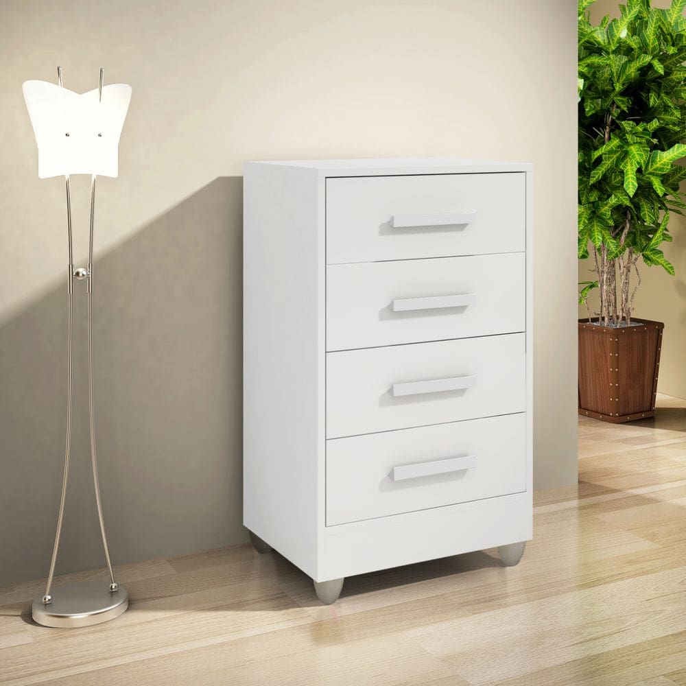Cômoda Quarto Multiuso Compacta 4 Gavetas