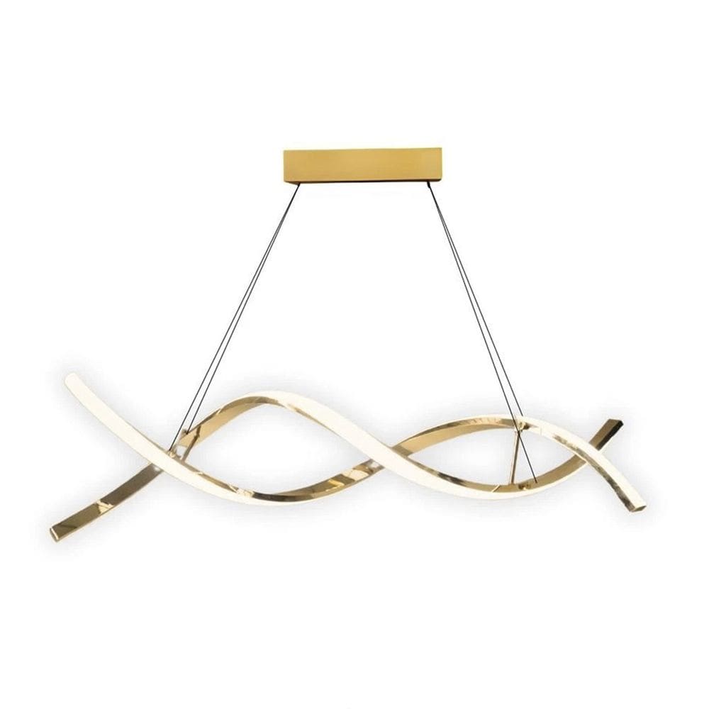 Lustre Luminaria Pendente DNA Espiral Molecular 36W Luxo Sala Moderna Decoraçao Mesa Teto