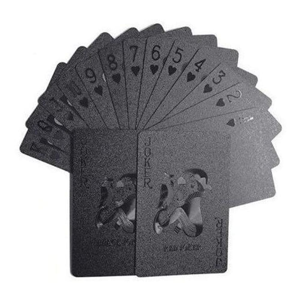 Baralho Preto Dollar Poker Cartas Jogos Prova D`Água