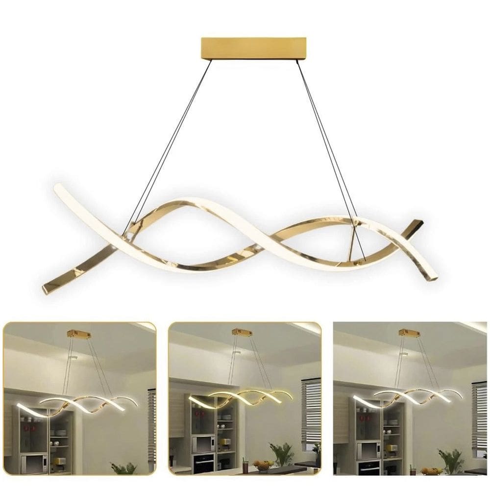 Lustre Luminaria Pendente Molecular 36W DNA Espiral Design Moderno Decoraçao Multiuso 3 Em 1