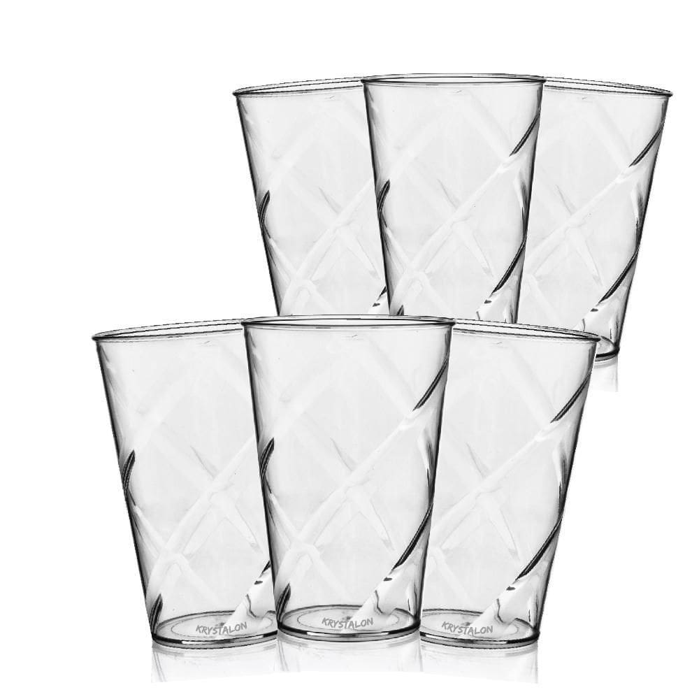 Kit 6 Copos Twister 700Ml Transparentes Acrílico