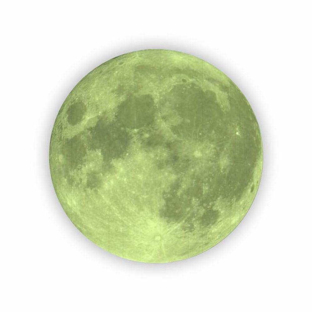 Adesivo De Parede Decorativo Lua Brilha No Escuro 40 X 40Cm