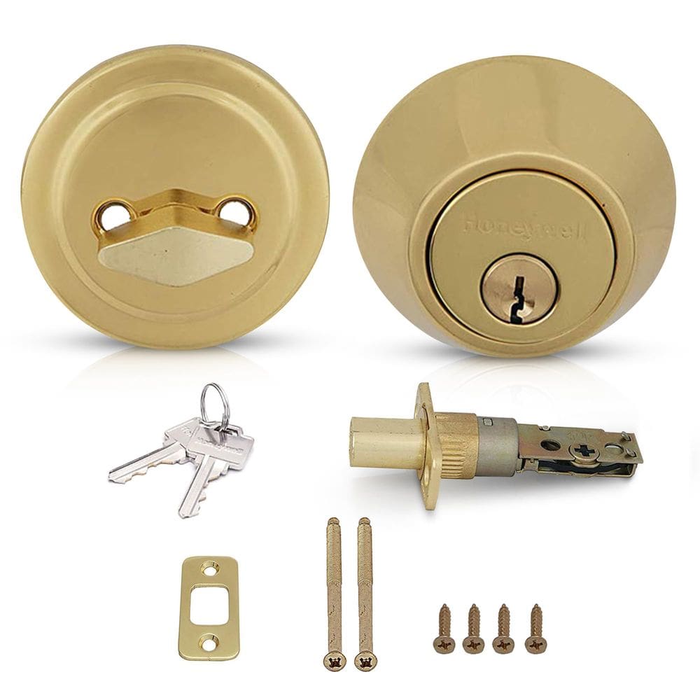 Conjunto de fechadura Deadbolt para porta frontal Honeywell Anti-Bump Resistant